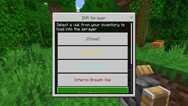 Screenshot of the Minecraft Bedrock Marketplace product DNA Add-On created by CodeStudios.