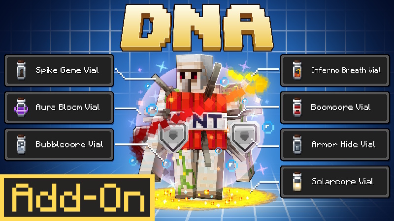 Thumbnail of the Minecraft Bedrock Marketplace product DNA Add-On created by CodeStudios.