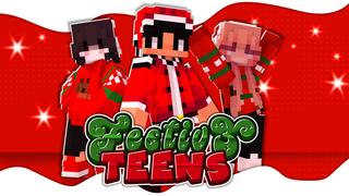 Thumbnail of the Minecraft Bedrock Marketplace product Festive Teens created by CodeStudios.