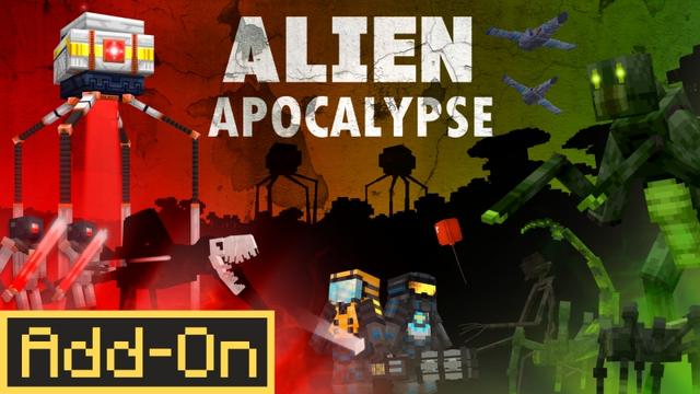Thumbnail of the Minecraft Bedrock Marketplace product Alien Apocalypse Add-On created by CompyCraft.