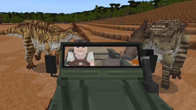 Screenshot of the Minecraft Bedrock Marketplace product CLAWS: a Dinosaur Adventure created by CompyCraft.