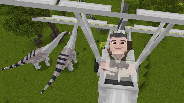 Screenshot of the Minecraft Bedrock Marketplace product CLAWS: a Dinosaur Adventure created by CompyCraft.
