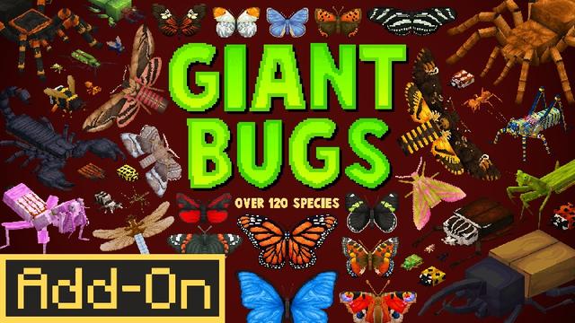 Thumbnail of the Minecraft Bedrock Marketplace product Giant Bugs Add-On created by CompyCraft.
