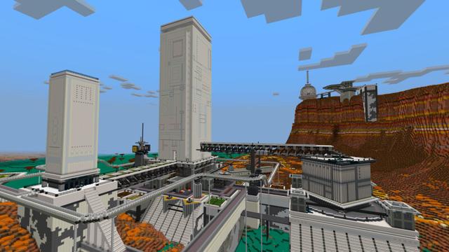 Screenshot of the Minecraft Bedrock Marketplace product Alien Base created by CrackedCubes.