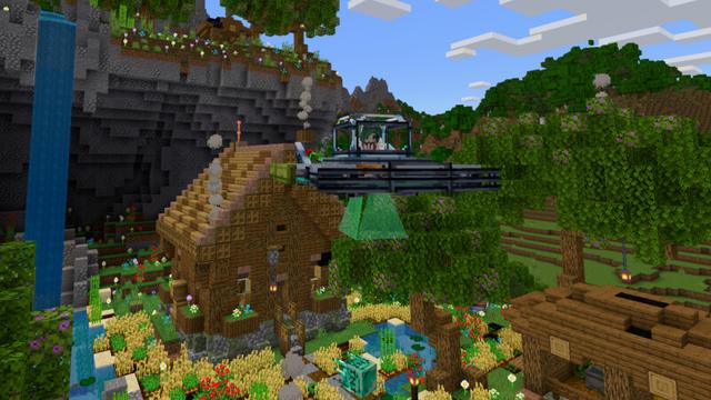 Screenshot of the Minecraft Bedrock Marketplace product Alien Invasion Add-On created by CrackedCubes.