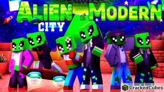Thumbnail of the Minecraft Bedrock Marketplace product Alien Modern City created by CrackedCubes.