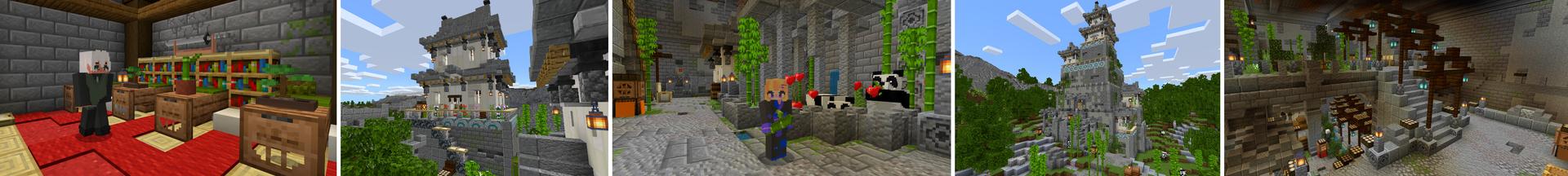Panorama of the Minecraft Bedrock Marketplace product Anime Castle created by CrackedCubes.