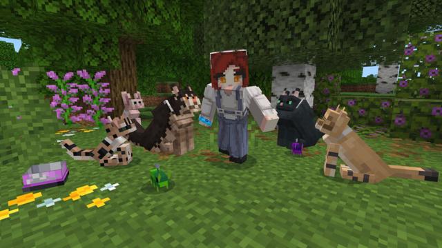 Screenshot of the Minecraft Bedrock Marketplace product Basic Cats Add-On (1.0) created by CrackedCubes.