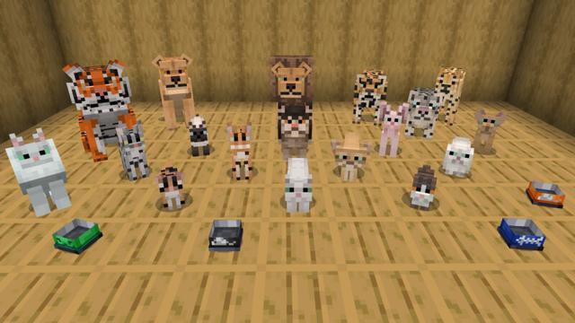 Screenshot of the Minecraft Bedrock Marketplace product Basic Cats Add-On (1.0) created by CrackedCubes.