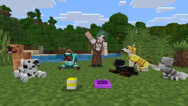 Screenshot of the Minecraft Bedrock Marketplace product Basic Dogs Add-On (1.1) created by CrackedCubes.