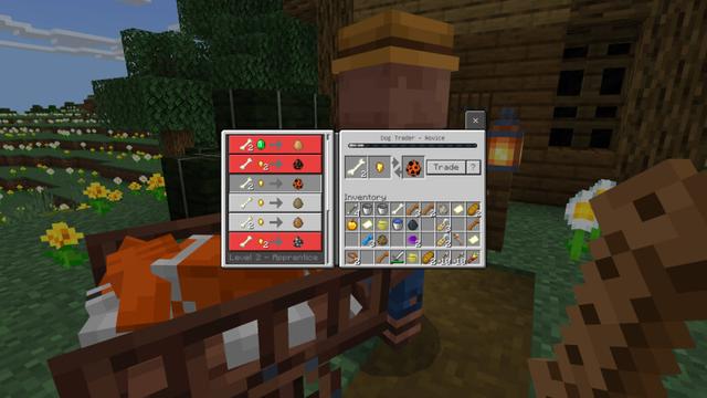 Screenshot of the Minecraft Bedrock Marketplace product Basic Dogs Add-On created by CrackedCubes.
