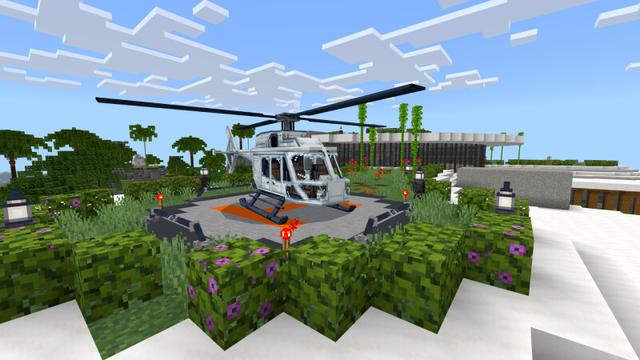Screenshot of the Minecraft Bedrock Marketplace product Beachside Mansion created by CrackedCubes.