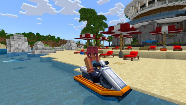 Screenshot of the Minecraft Bedrock Marketplace product Beachside Mansion created by CrackedCubes.