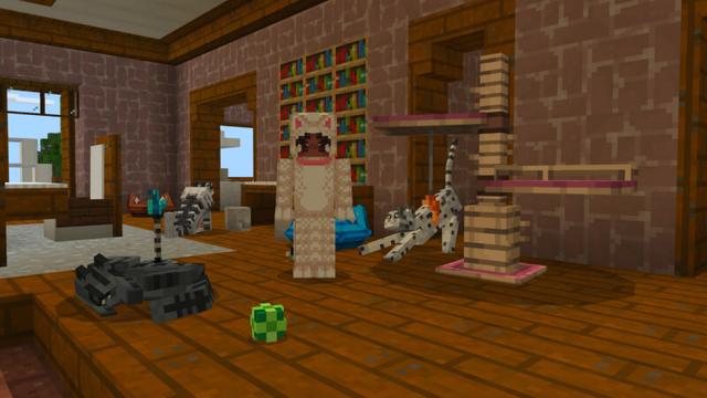 Screenshot of the Minecraft Bedrock Marketplace product Better Cats 2 created by CrackedCubes.