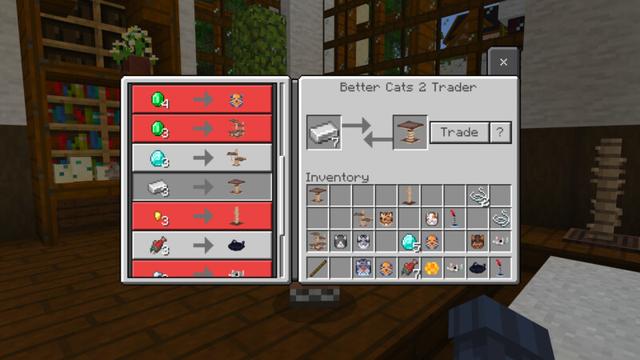 Screenshot of the Minecraft Bedrock Marketplace product Better Cats 2 created by CrackedCubes.