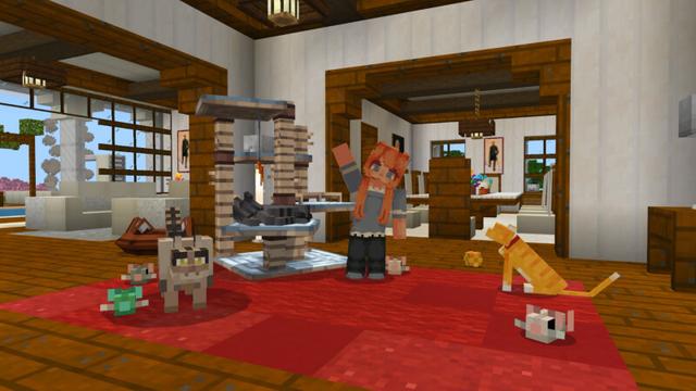 Screenshot of the Minecraft Bedrock Marketplace product Better Cats 2 created by CrackedCubes.