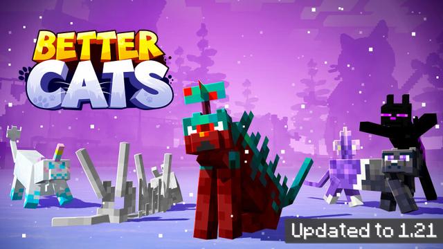 Thumbnail of the Minecraft Bedrock Marketplace product Better Cats created by CrackedCubes.