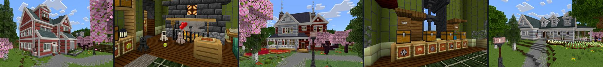Panorama of the Minecraft Bedrock Marketplace product Better Dogs created by CrackedCubes.