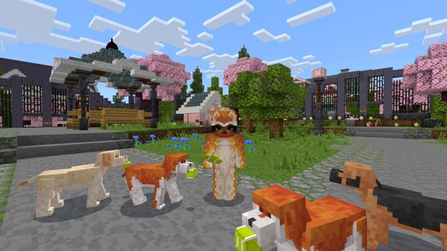 Screenshot of the Minecraft Bedrock Marketplace product Better Dogs created by CrackedCubes.