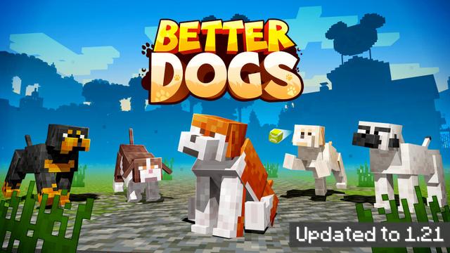 Thumbnail of the Minecraft Bedrock Marketplace product Better Dogs created by CrackedCubes.