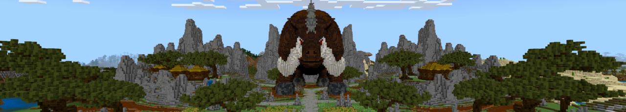 Panorama of the Minecraft Bedrock Marketplace product Boar Village created by CrackedCubes.