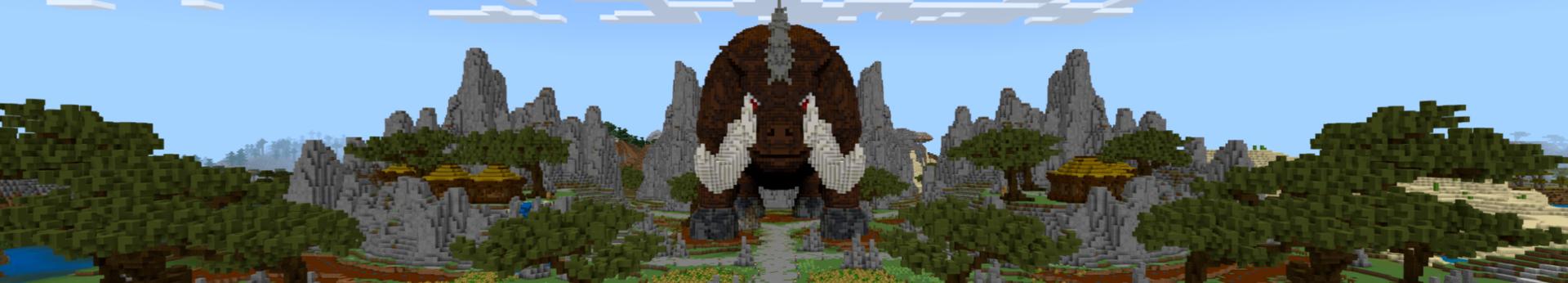 Panorama of the Minecraft Bedrock Marketplace product Boar Village created by CrackedCubes.