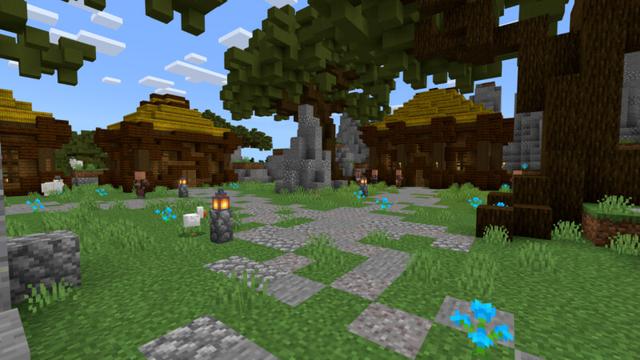 Screenshot of the Minecraft Bedrock Marketplace product Boar Village created by CrackedCubes.