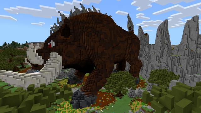 Screenshot of the Minecraft Bedrock Marketplace product Boar Village created by CrackedCubes.