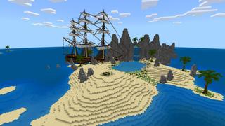 Screenshot of the Minecraft Bedrock Marketplace product Boat Wreck 2 created by CrackedCubes.