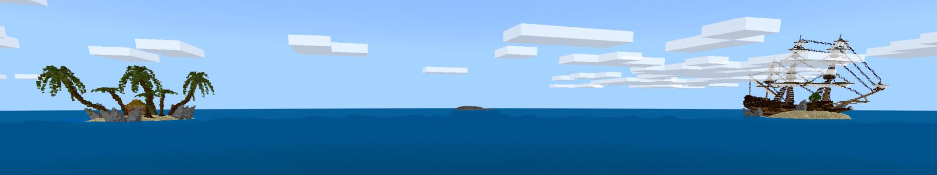 Panorama of the Minecraft Bedrock Marketplace product Boat Wreck created by CrackedCubes.