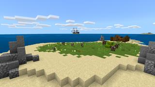 Screenshot of the Minecraft Bedrock Marketplace product Boat Wreck created by CrackedCubes.