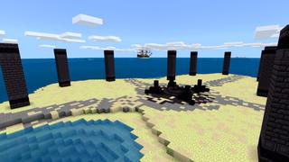 Screenshot of the Minecraft Bedrock Marketplace product Boat Wreck created by CrackedCubes.