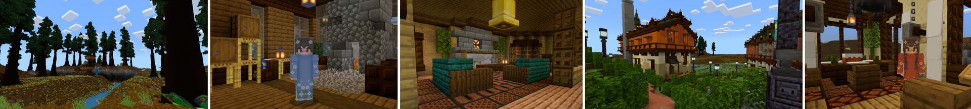 Panorama of the Minecraft Bedrock Marketplace product Butterfly World created by CrackedCubes.