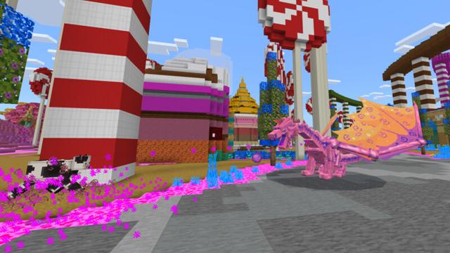 Screenshot of the Minecraft Bedrock Marketplace product Candy Castle Survival 2 created by CrackedCubes.