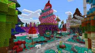 Screenshot of the Minecraft Bedrock Marketplace product Sobrevivência no Castelo de Doces created by CrackedCubes.