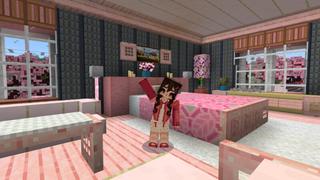 Screenshot of the Minecraft Bedrock Marketplace product Cherry Blossom Suburban Home created by CrackedCubes.