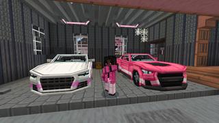 Screenshot of the Minecraft Bedrock Marketplace product Cherry Blossom Suburban Home created by CrackedCubes.