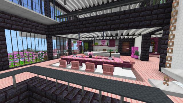 Screenshot of the Minecraft Bedrock Marketplace product Cherry Tree Mega Mansion created by CrackedCubes.
