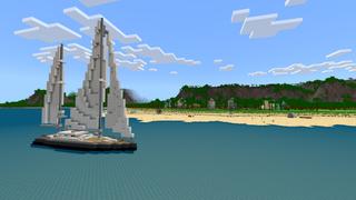 Screenshot of the Minecraft Bedrock Marketplace product Classic Beach Houses created by CrackedCubes.