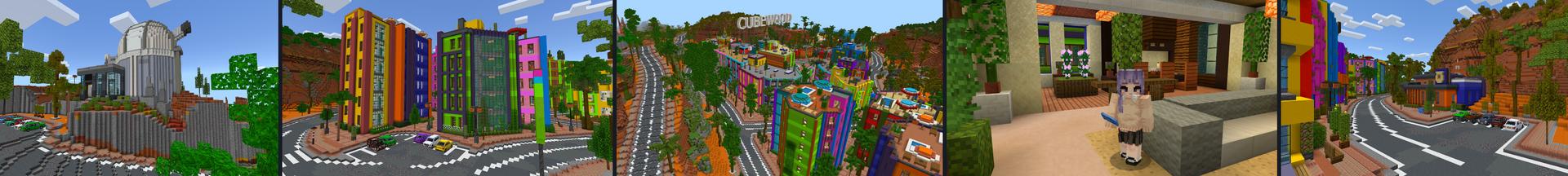 Panorama of the Minecraft Bedrock Marketplace product Cubewood created by CrackedCubes.
