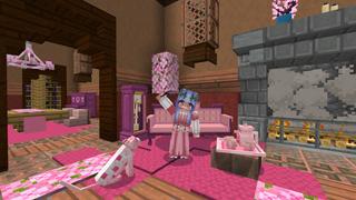 Screenshot of the Minecraft Bedrock Marketplace product Cute Home Cherry Mansion created by CrackedCubes.