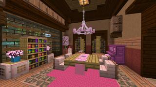 Screenshot of the Minecraft Bedrock Marketplace product Cute Home Cherry Mansion created by CrackedCubes.