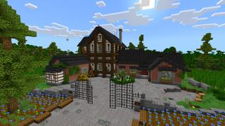 Screenshot of the Minecraft Bedrock Marketplace product Casa Fofa Casa de Campo created by CrackedCubes.