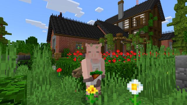 Screenshot of the Minecraft Bedrock Marketplace product Cute Home Farmhouse created by CrackedCubes.