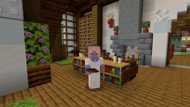 Screenshot of the Minecraft Bedrock Marketplace product Cute Home Farmhouse created by CrackedCubes.