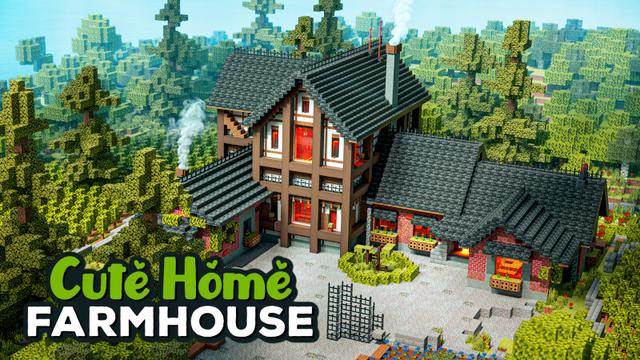 Thumbnail of the Minecraft Bedrock Marketplace product Cute Home Farmhouse created by CrackedCubes.