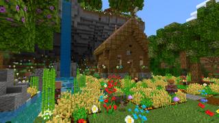 Screenshot of the Minecraft Bedrock Marketplace product Cute Home Hamlet created by CrackedCubes.