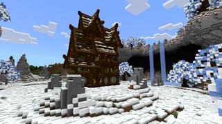 Screenshot of the Minecraft Bedrock Marketplace product Cute Home Winter created by CrackedCubes.