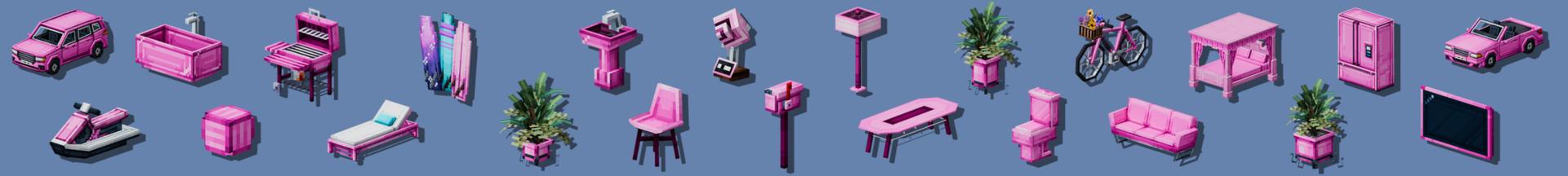 Panorama of the Minecraft Bedrock Marketplace product Cute Pink Modern Mansion created by CrackedCubes.