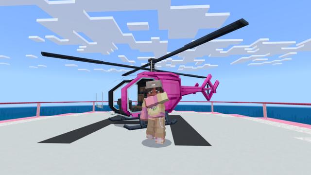 Screenshot of the Minecraft Bedrock Marketplace product Cute Pink Modern Mansion created by CrackedCubes.